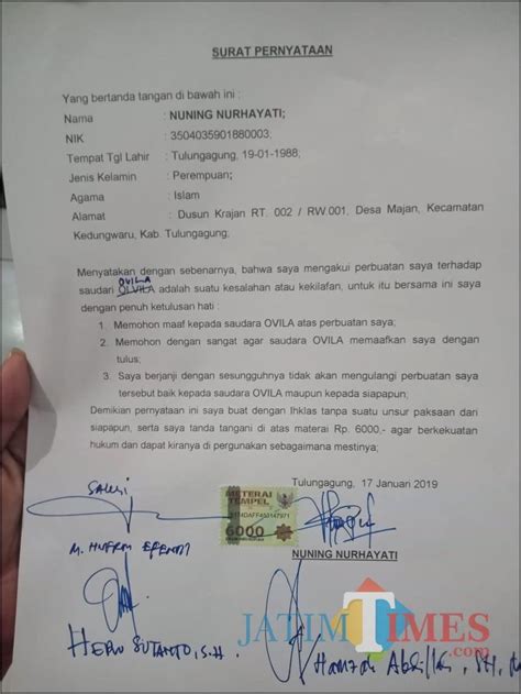 Contoh Surat Pernyataan Minta Maaf Ujaran Kebencian Surat Permohonan