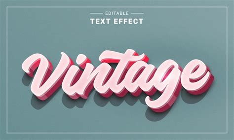 Premium Vector | 3d retro vintage typography generator