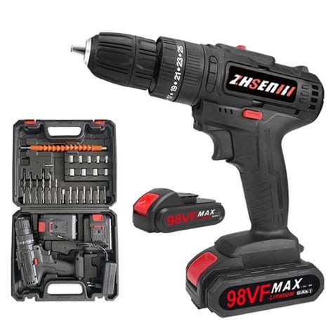 Jual Bor Listrik Tanpa Kabel V Set Lengkap Mata Bor Cordless Drill