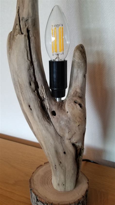 Lampe bois flotté naturel Le blog de Oboisdormant Créations Bois flotté