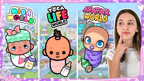 Toca Baby Vs Avatar Baby Vs Miga Baby Toca Life World Toca Boca