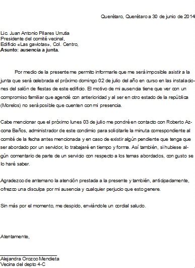 Ejemplo De Carta De Excusa Por Inasistencia A Clases Nuevo Ejemplo