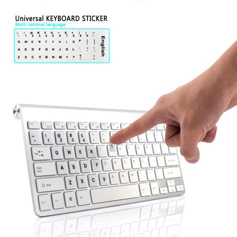 Waterproof Laptop Keyboard Stickers Spanish English Russian French