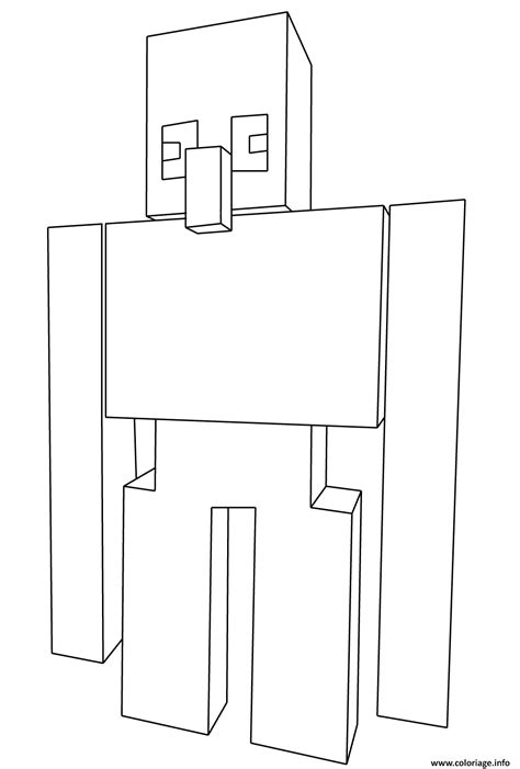 Coloriage Minecraft Iron Golem Jecolorie