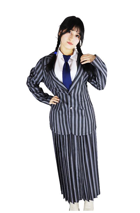 Duwseal Kids Wednesday Addams School Uniform Wednesday Cosplay Costume ...