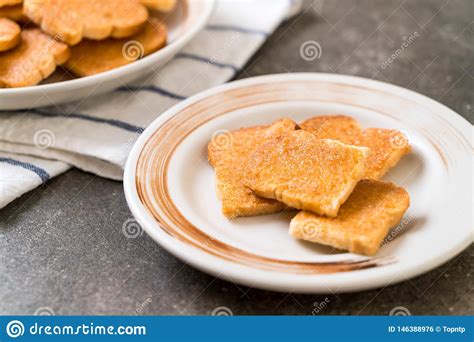 Pan De Ajo Cocido De La Tostada Foto De Archivo Imagen De Curruscante