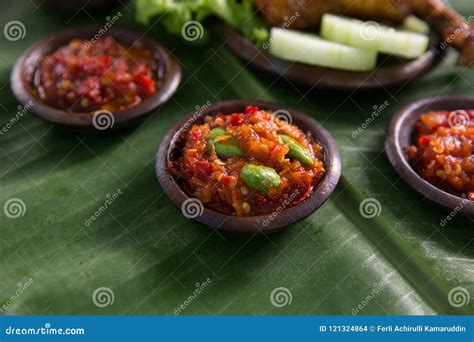 Sambal Pete Traditional Indonesian Culinary Food Stock Photo Image