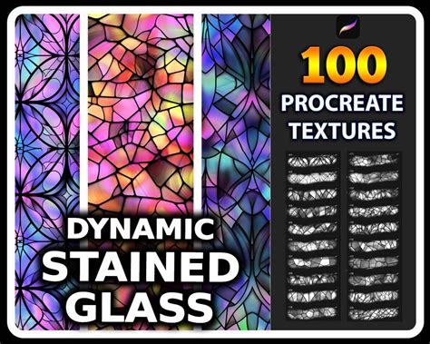 Procreate Stained Glass Texture Brushes Dynamic Stained Glass Texture For Procreate Glass