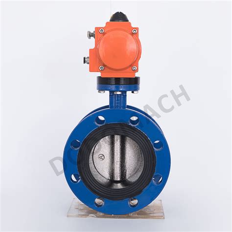 Pneumatic Actuated Flanged Butterfly Valve Dodomach Pneumatic