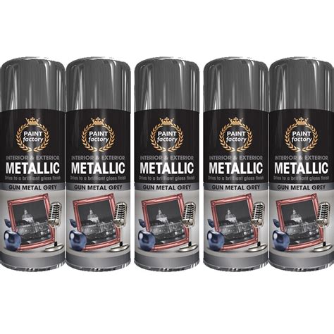 Gun Metal Grey Spray Paint Metallic Aerosol Auto Car Diy Wood Plastic