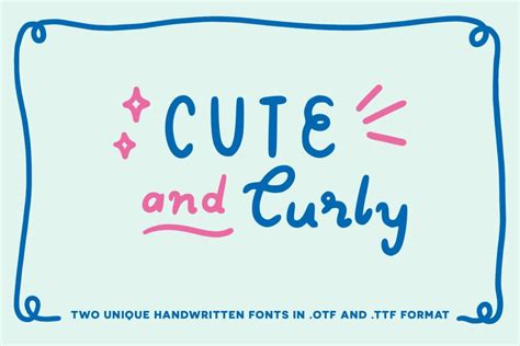 Cute And Curly Handwritten Fonts Masterbundles