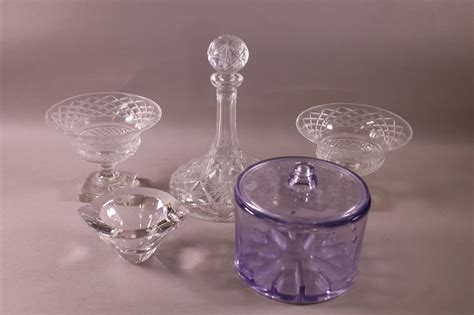 5 Pieces Of Glassware Redlands Antique Auction