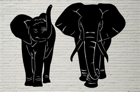 Elefant Silhouette Svg Safari Tier Svg Afrika Wild Leben Clipart Cnc