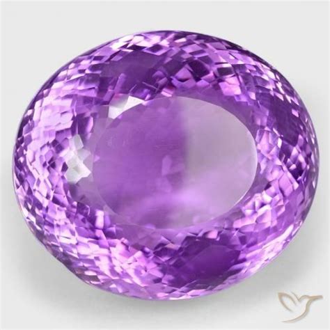 Carat Oval Amethyst Gemstone Loose Certified Amethyst From