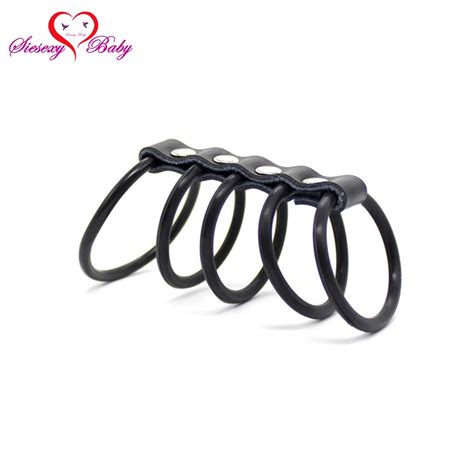 Pu Leather Belt Fasten Cock Ring Bondage Restraint Delay Fun Penis