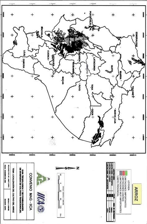 Mapa De Reas De Producci N Del Cultivo De Arroz En El Ecuador