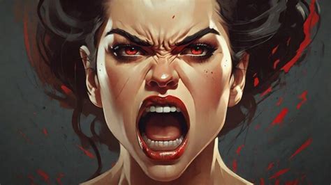 Premium Ai Image Anger Woman