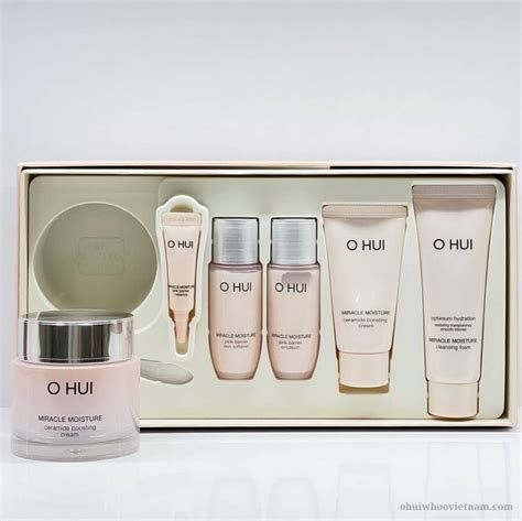 Set Kem Dưỡng Ohui Miracle Moisture Ceramide Boosting Cream 60ml Ohui