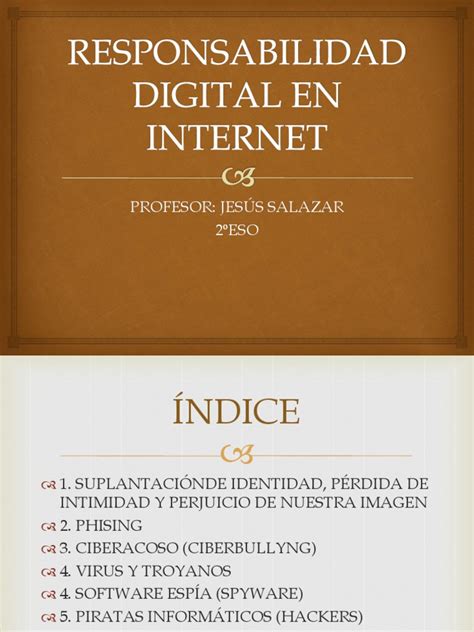 Responsabilidad Digital En Internet Pdf Cortafuegos Informática