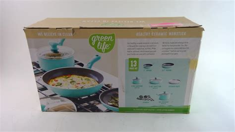 Green Life 13 Piece Cookware Set | Property Room