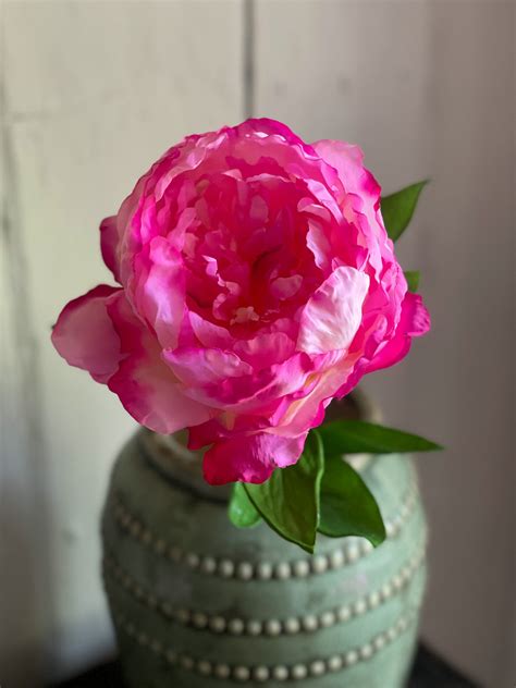 Faux Fuchsia Peony Artificial Flower