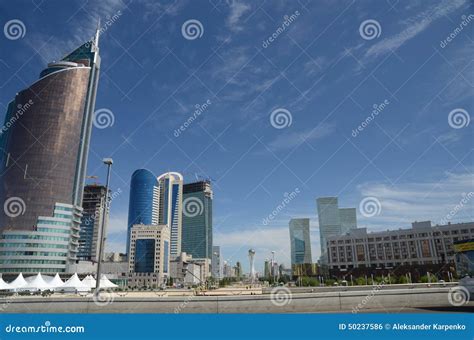 Water Green Boulevard in Astana Stock Photo - Image of asia ...