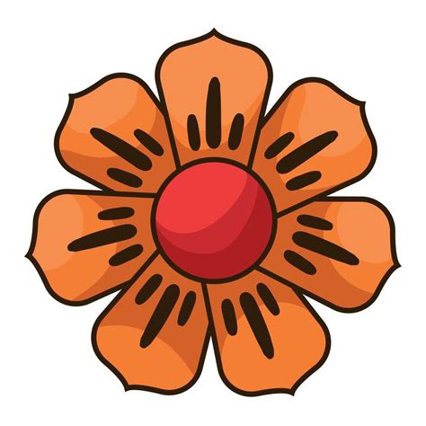 orange flower decorative 10438550 Vector Art at Vecteezy