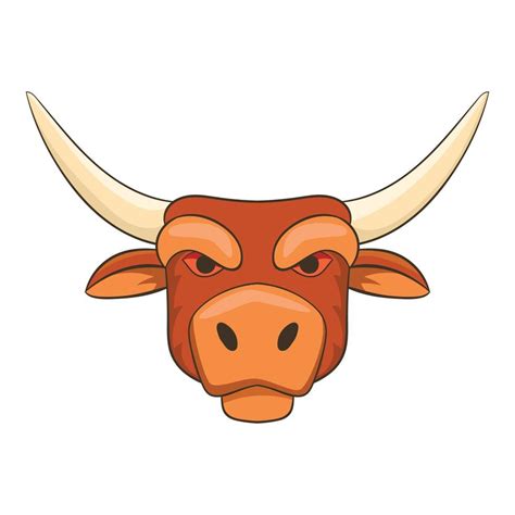 Head Of Bull Icon Cartoon Style 14668141 Vector Art At Vecteezy