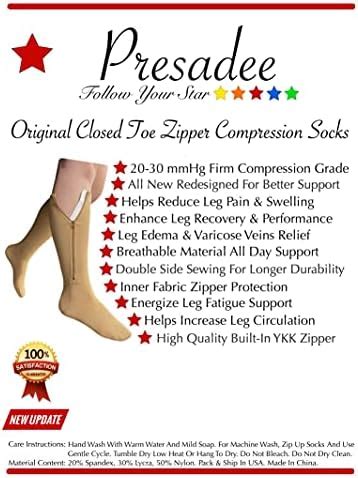 Amazon Presadee Original Closed Toe Mmhg Zipper Compression