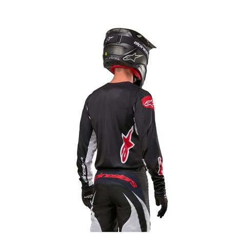 Maillot Alpinestar Fluid Lucent Noir Blanc Alpinestar Motocross