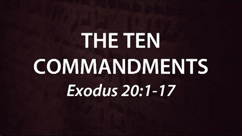 "The Ten Commandments" | Dr. Derek Westmoreland - Millington First ...