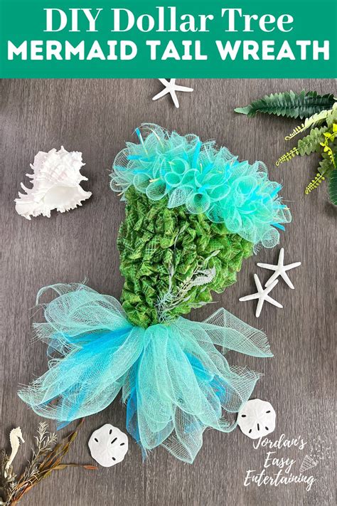 DIY Dollar Tree Mermaid Tail Wreath Jordan S Easy Entertaining