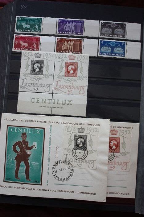 Luxembourg 1951 1952 Selection Of Stamps Catawiki