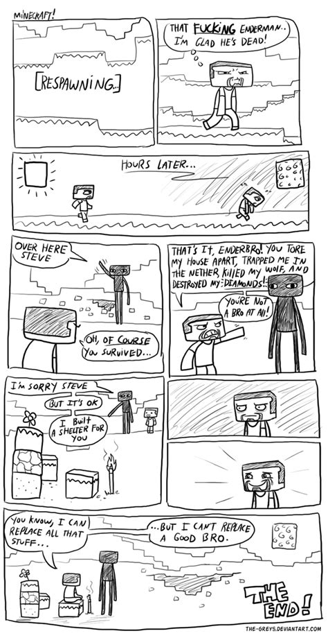 Enderbro 06 Minecraft Comics Minecraft Funny Minecraft Art