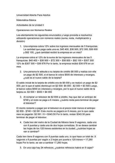 Matematicas Universidad Abierta Para Adultos Matem Tica B Sica