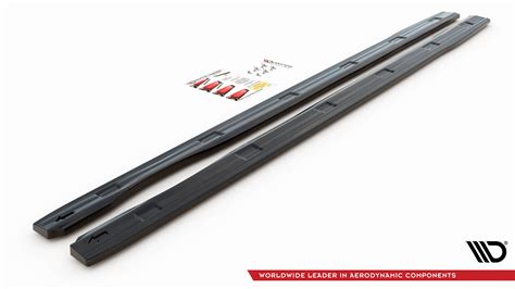 Side Skirts Diffusers Volkswagen Caddy Long Mk Facelift Gloss Black