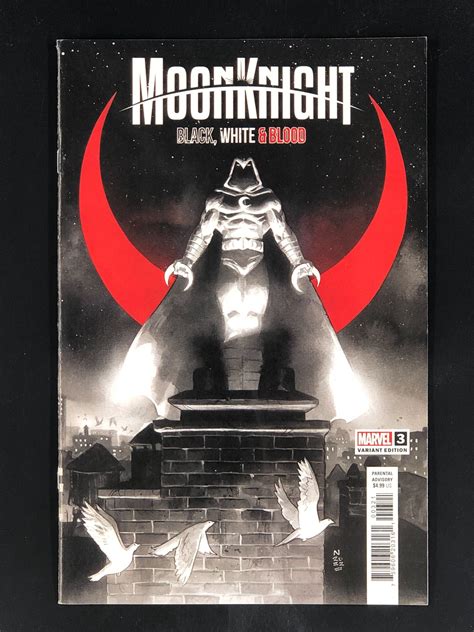 Moon Knight Black White Blood 3 Variant Cover 2022 Comic Books