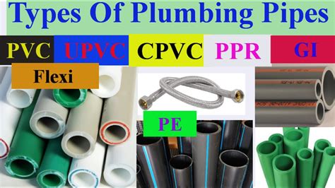 Plumbing Pipes, Types of water Plumbing Pipe, Difference between PVC ...