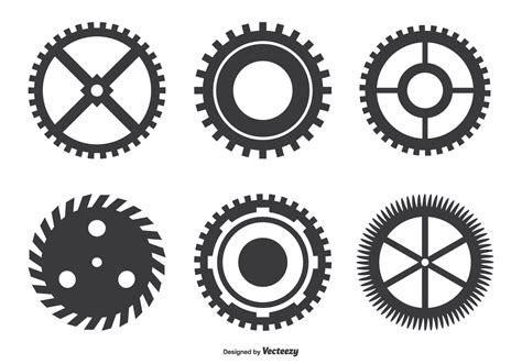 Assorted Cogwheel Shape Set Download Free Vector Art Stock Graphics