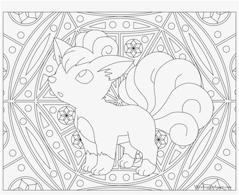 037 Vulpix Pokemon Coloring Page Adult Pokemon Coloring Page Free