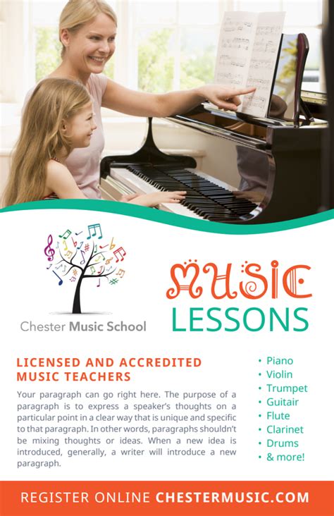 Fun Music Lesson Flyer Template Mycreativeshop