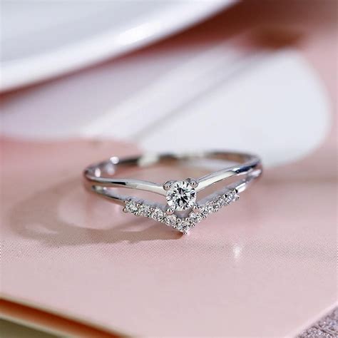 Women 925 Sterling Silver Multi-drill Diamonds Wedding Engagement Rings ...