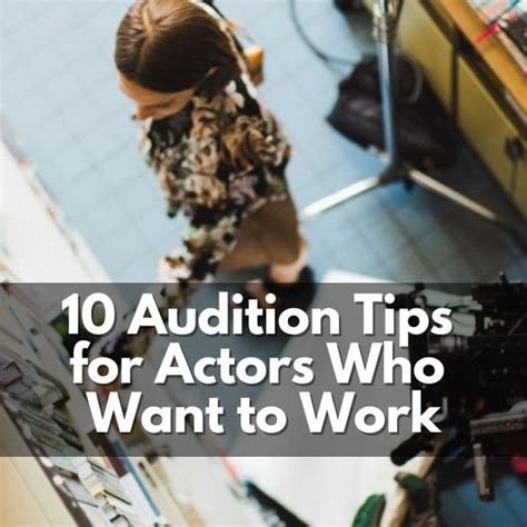 How To Prepare For An Acting Audition My Actor Guide