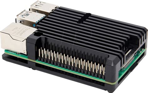 Rpi Case Alu Housing For Raspberry Pi Aluminium Black At