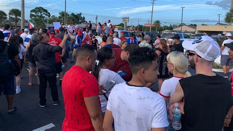 Cubans In Florida Rally To Support Protests On The Island