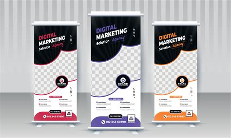 Modern Corporate Digital Marketing Business Standee X Rollup Pullup