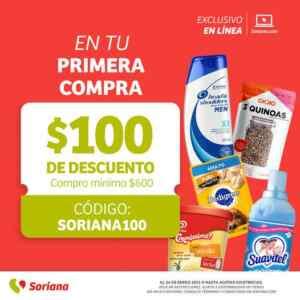 Cupón Soriana 2023 100 de descuento en compras de 600 para nuevos