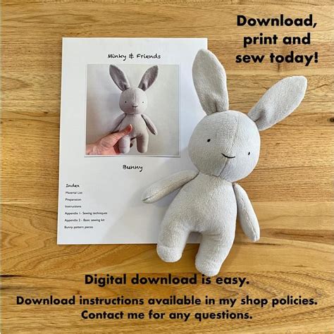 Free Printable Bunny Sewing Patterns CharaineShane