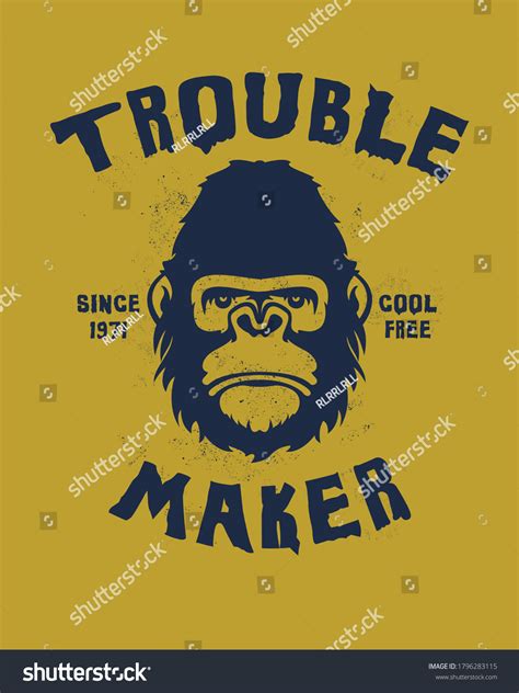 Trouble Maker Hand Drawn Illustration Typo Stock Vector (Royalty Free ...