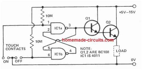 Best Touch Sensor Switch Circuits Explored Homemade Circuit Projects